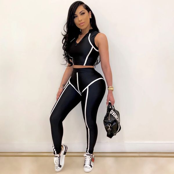 women striped print patchwork fitness yoga two piece outfits sleeveless half zipper front crop high waist leggings, White
women striped print patchwork fitness yoga two piece outfits sleeveless half zipper front crop high waist leggings, White