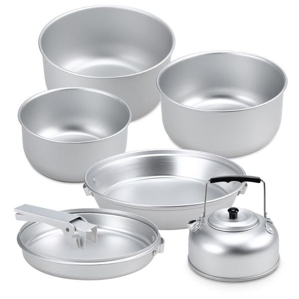 outdoor camping cookware set lightweight anodized aluminum cook set cooking pot pan kettle with handle for hiking travel
outdoor camping cookware set lightweight anodized aluminum cook set cooking pot pan kettle with handle for hiking travel