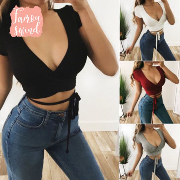 мода sexy женщин бинты топы с коротким рукавом v шеи летняя блузка crop топы clubwear черный белый красный, White
мода sexy женщин бинты топы с коротким рукавом v шеи летняя блузка crop топы clubwear черный белый красный, White