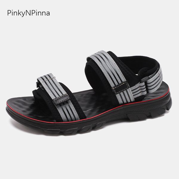 2019 summer young men beach sandals open toe massage insole stripe hook loop black outdoor soft thick bottom easy wear shoes
2019 summer young men beach sandals open toe massage insole stripe hook loop black outdoor soft thick bottom easy wear shoes