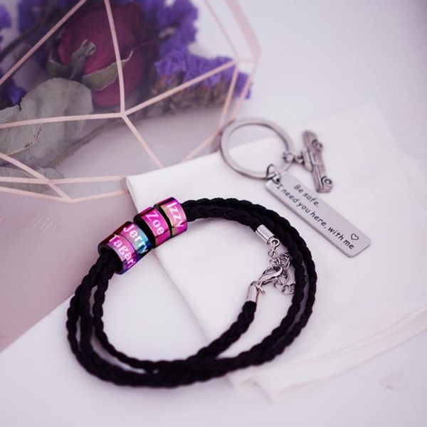 персонализированные нержавеющей стали шарм браслеты черный кожаный плетеный канат мужчины на заказ браслет с 3-8 наименования бисером муж по, Golden;silver 
персонализированные нержавеющей стали шарм браслеты черный кожаный плетеный канат мужчины на заказ браслет с 3-8 наименования бисером муж по, Golden;silver