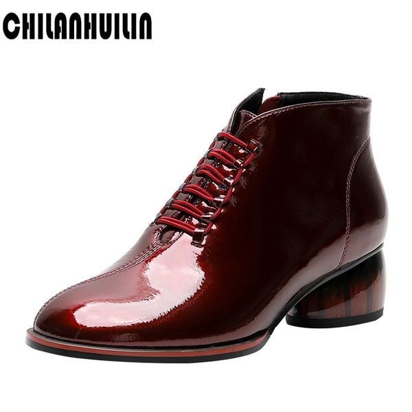 fashion lace-up high heels patent leather shoes woman high heel pumps ladies party dress shoes autumn square toe red ankle boots, Black
fashion lace-up high heels patent leather shoes woman high heel pumps ladies party dress shoes autumn square toe red ankle boots, Black