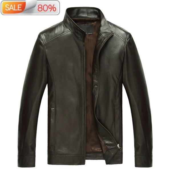spring genuine jacket 100% sheepskin coat for men leather jackets plus size casaca cuero 14b0109 b2211a, Black
spring genuine jacket 100% sheepskin coat for men leather jackets plus size casaca cuero 14b0109 b2211a, Black