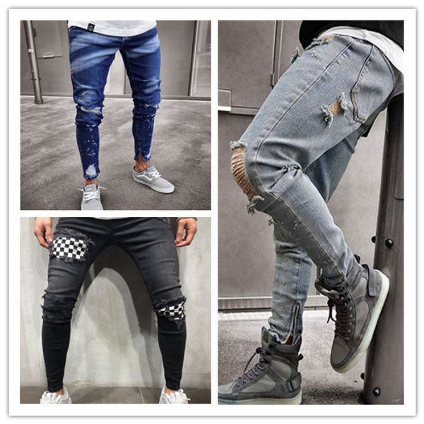 mens designer jeans knee holes fashion hiphop mens jeans street skateboard denim pencil pants, Blue
mens designer jeans knee holes fashion hiphop mens jeans street skateboard denim pencil pants, Blue