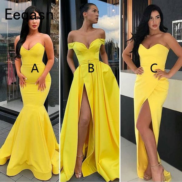 elegant yellow women evening dresses 2018 back open sweetheart mermaid long formal party dress vestido longo robe soiree, White;black
elegant yellow women evening dresses 2018 back open sweetheart mermaid long formal party dress vestido longo robe soiree, White;black