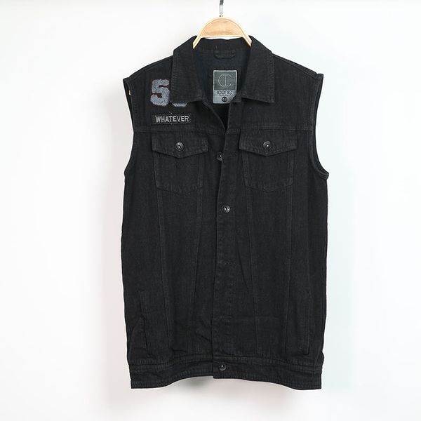 2019 new cotton jeans sleeveless jacket women autumn loose streetwear dark denim jeans vest cowboy women, Black;white
2019 new cotton jeans sleeveless jacket women autumn loose streetwear dark denim jeans vest cowboy women, Black;white