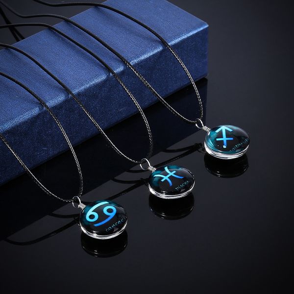 twelve constellations time gem necklace collarbone chain creative couple pendant necklace for women birthday gift, Golden;silver
twelve constellations time gem necklace collarbone chain creative couple pendant necklace for women birthday gift, Golden;silver