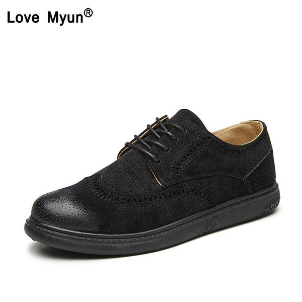 spring new men leather shoes lace-up bullock comfortable flat shoes loafers men oxford jkm8, Black
spring new men leather shoes lace-up bullock comfortable flat shoes loafers men oxford jkm8, Black