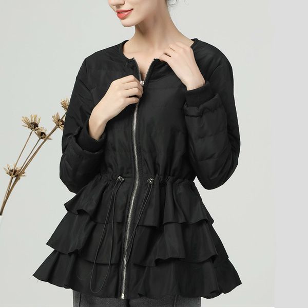 korea 2020 spring and new pattern jacket round neck loose big size windbreaker ruffle hem slim waist coat women s239, Tan;black
korea 2020 spring and new pattern jacket round neck loose big size windbreaker ruffle hem slim waist coat women s239, Tan;black