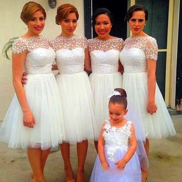 plus size 2020 knee length lace bridesmaid dresses high neck cap sleeve maid of honor dresses zipper back short formal party gowns, White;pink
plus size 2020 knee length lace bridesmaid dresses high neck cap sleeve maid of honor dresses zipper back short formal party gowns, White;pink