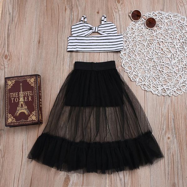 emmababy 2pcs set girls clothes kids girl bownot stripe +tulle lace skirt outfits clothes, White
emmababy 2pcs set girls clothes kids girl bownot stripe +tulle lace skirt outfits clothes, White