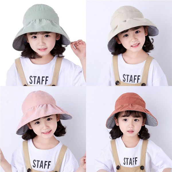 caps & hats fashion cute baby girls sun hat wide brim kids bucket summer beach travel outdoor foldable double-sided, Yellow 
caps & hats fashion cute baby girls sun hat wide brim kids bucket summer beach travel outdoor foldable double-sided, Yellow