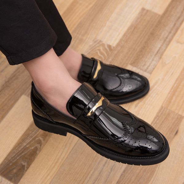 men dress shoes business wedding party shoes for male round toe leather oxfords formal big size 48 l5, Black
men dress shoes business wedding party shoes for male round toe leather oxfords formal big size 48 l5, Black