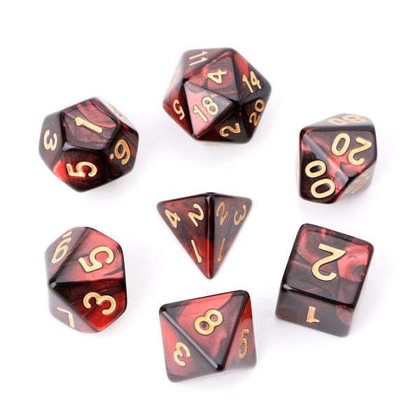7шт / set акриловые многогранные dice для trpg настольная игра dungeons и dragons, Black
7шт / set акриловые многогранные dice для trpg настольная игра dungeons и dragons, Black