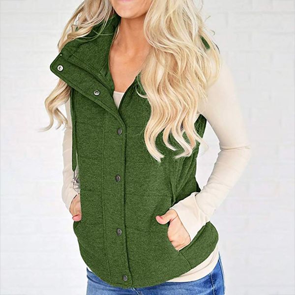 women's casual coats jacket winter warm puffer vest lightweight zip up turn down collor with pockets outwear plumon 2020, Black
women's casual coats jacket winter warm puffer vest lightweight zip up turn down collor with pockets outwear plumon 2020, Black