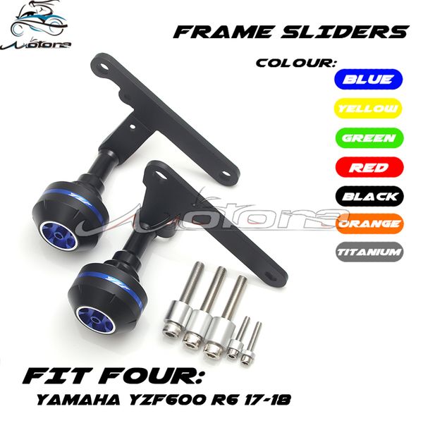 motorcycle cnc aluminum falling protection frame sliders crash protector for yamaha yzf-r6 yzf 600 yzf600 r6 2017 2018 17 18
motorcycle cnc aluminum falling protection frame sliders crash protector for yamaha yzf-r6 yzf 600 yzf600 r6 2017 2018 17 18