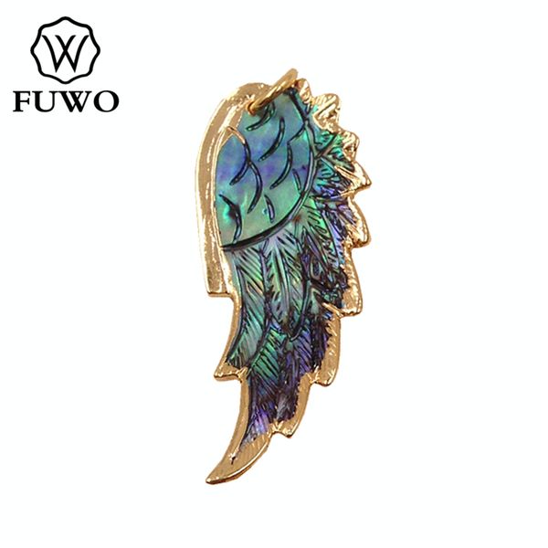 fuwo carved feather shell pendant with 24k gold electroplated edge fashion angel wings abalone shell jewelry wholesale pd510, Silver
fuwo carved feather shell pendant with 24k gold electroplated edge fashion angel wings abalone shell jewelry wholesale pd510, Silver
