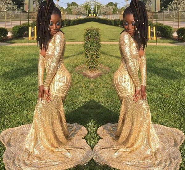 african black girls prom dress gold sequined long sleeves formal pageant holidays wear graduation evening party gown, White;black
african black girls prom dress gold sequined long sleeves formal pageant holidays wear graduation evening party gown, White;black