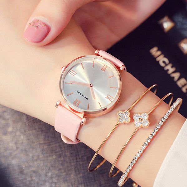 reloj mujer exquisite simple women quartz watches fashion casual pink leather strap female clock luxury rose gold case watch top, Slivery;brown
reloj mujer exquisite simple women quartz watches fashion casual pink leather strap female clock luxury rose gold case watch top, Slivery;brown