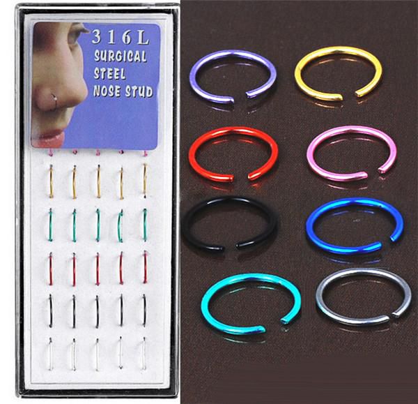 women fashion 316 l surgical steel nose ring set c shaped false nose ring body piercing jewelry piercing ornaments, Silver
women fashion 316 l surgical steel nose ring set c shaped false nose ring body piercing jewelry piercing ornaments, Silver