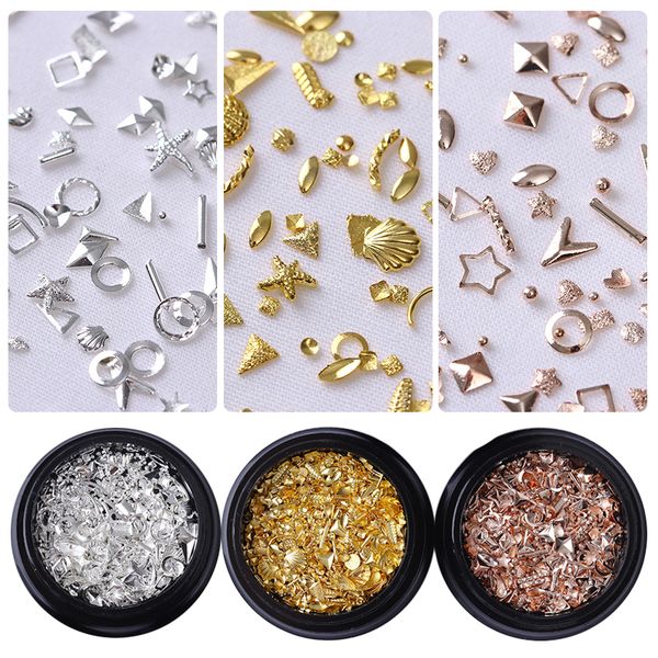 1 box 3d nail art rivets studs 3d round silver metal star shell manicure diy design nail art decoration for uv gel polish, Silver;gold
1 box 3d nail art rivets studs 3d round silver metal star shell manicure diy design nail art decoration for uv gel polish, Silver;gold