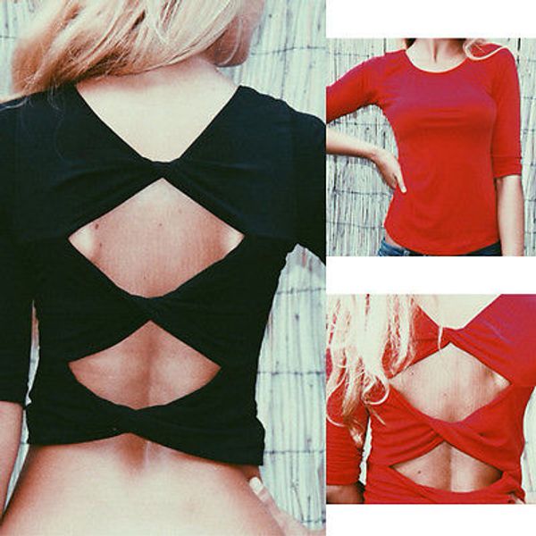 2016 сексуальные женщины backless лето половина рукава хлопок футболки топы блузки crop, White
2016 сексуальные женщины backless лето половина рукава хлопок футболки топы блузки crop, White