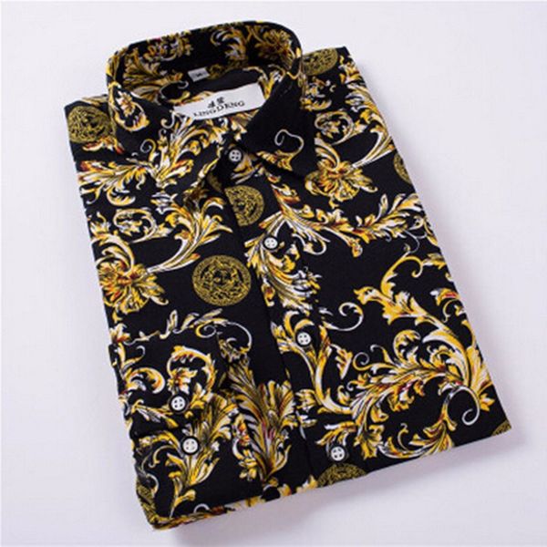 size: -5xl / 2019 new fashion floral print slim fit shirts men's long sleeve casual dress shirts 11 colors, White;black
size: -5xl / 2019 new fashion floral print slim fit shirts men's long sleeve casual dress shirts 11 colors, White;black