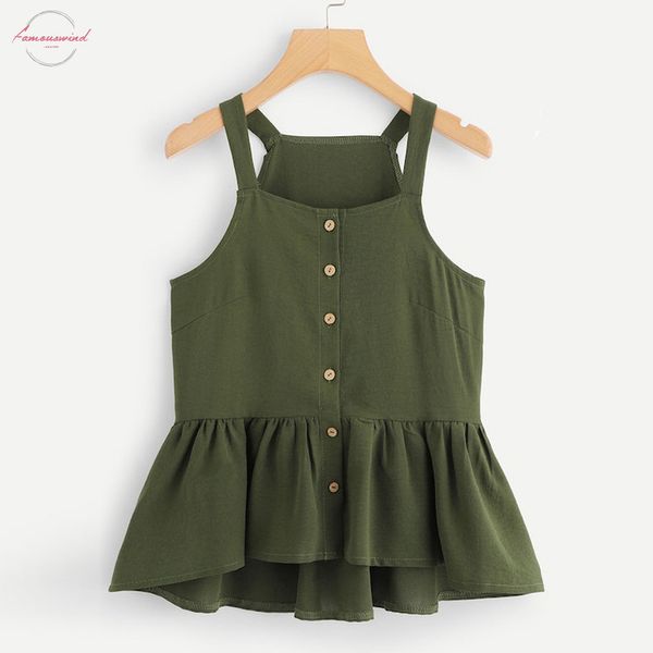 women vest button ruffle sling hem summer tanks fashion casual camisole sleeveless shirt streetwear cropped feminino, White
women vest button ruffle sling hem summer tanks fashion casual camisole sleeveless shirt streetwear cropped feminino, White