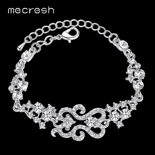 mecresh amazing design wedding bracelets for women silver color crystal link bridal pulseira party new year christmas gift sl023, Black
mecresh amazing design wedding bracelets for women silver color crystal link bridal pulseira party new year christmas gift sl023, Black