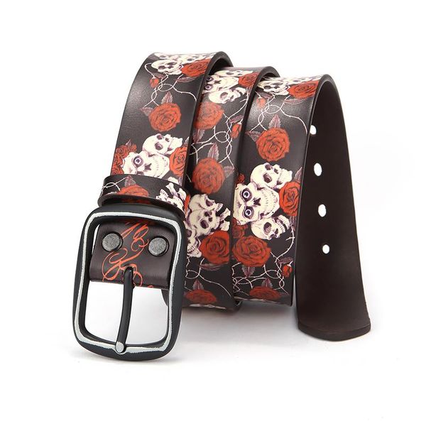 fashion genuine leather belt hip-hop skull red rose printed belt strap female women men cinto de couro jeans belts, Black;brown
fashion genuine leather belt hip-hop skull red rose printed belt strap female women men cinto de couro jeans belts, Black;brown