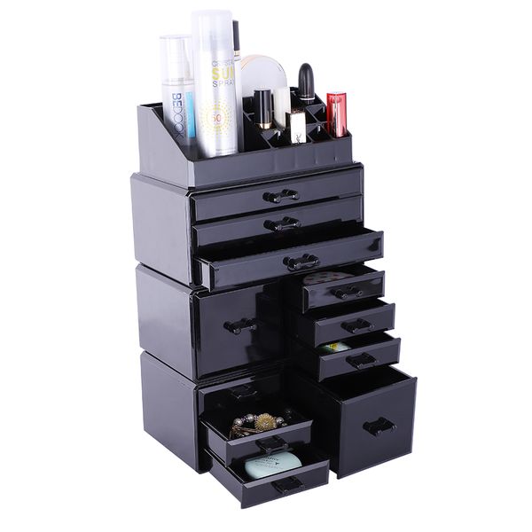 4 pcs / set makeup cosmetics transparent plastic jewelry organizer display box storage rack with drawers space saving ship from usa
4 pcs / set makeup cosmetics transparent plastic jewelry organizer display box storage rack with drawers space saving ship from usa