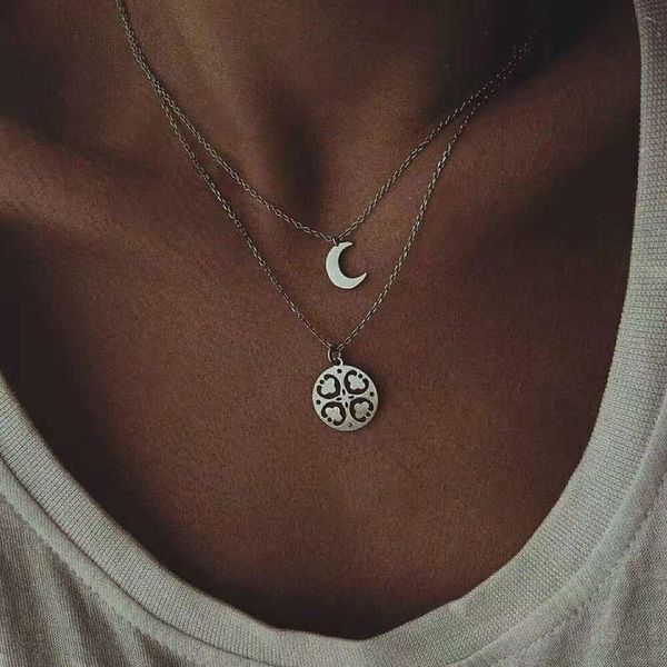crescent pendant necklace women double-deck link chains curved moon necklaces europe and america girl silver jewelry ing
crescent pendant necklace women double-deck link chains curved moon necklaces europe and america girl silver jewelry ing