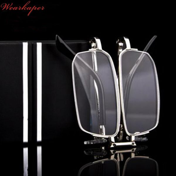wearkaper coating anti-fatigue folding reading glasses men women foldable glasses metal with original box, White;black
wearkaper coating anti-fatigue folding reading glasses men women foldable glasses metal with original box, White;black