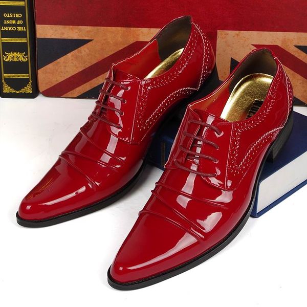 errfc new arrival fashion red dress shoes men pointed toe lace up patent leather leisure shoes man stylish trend black
errfc new arrival fashion red dress shoes men pointed toe lace up patent leather leisure shoes man stylish trend black