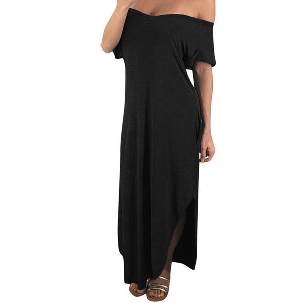 2018 dress female new fashion woman summer pure long pocket off shoulder dress vestidos robe, Black;gray
2018 dress female new fashion woman summer pure long pocket off shoulder dress vestidos robe, Black;gray