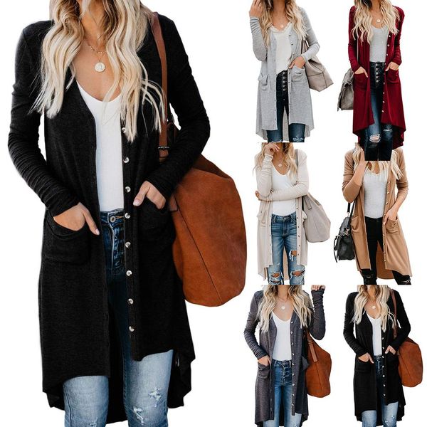 2019 autumn winter fashion women fall solid color button long sleeve asymmetric cardigan, Black;brown
2019 autumn winter fashion women fall solid color button long sleeve asymmetric cardigan, Black;brown