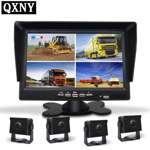 qxny 7" ips 4ch video input car video monitor for front rear side view camera quad split screen recording images simultaneously
qxny 7" ips 4ch video input car video monitor for front rear side view camera quad split screen recording images simultaneously