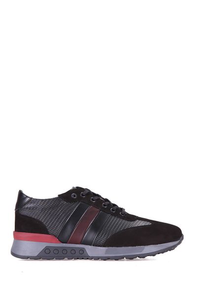 derimod genuine leather black men 's sneaker