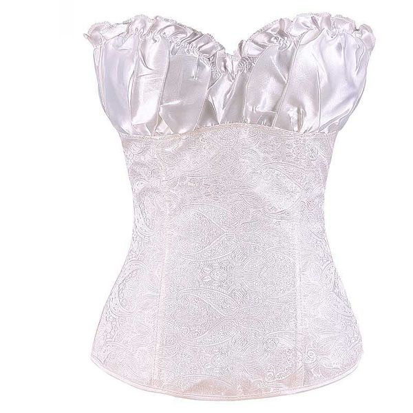 elegant corset brocade bustier plus size for women zip up gothic satin ruffle cup sexy, Black;white
elegant corset brocade bustier plus size for women zip up gothic satin ruffle cup sexy, Black;white