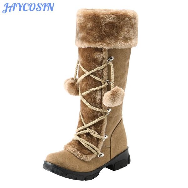 jaycosin snow boots fashion women shoes suede hairball flock mid boots for women square heel shoes zapatos de mujer, Black
jaycosin snow boots fashion women shoes suede hairball flock mid boots for women square heel shoes zapatos de mujer, Black