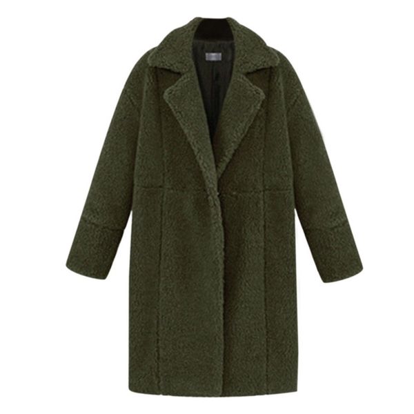 women autumn winter loose winter solid color jackets lapel casual long sleeve warm cashmere wool coats, Black
women autumn winter loose winter solid color jackets lapel casual long sleeve warm cashmere wool coats, Black