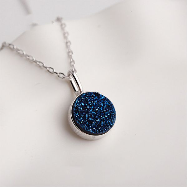 925 sterling silver blue crystal fragments dreamy round pendant necklaces for women starry minimalist jewelry clavicle necklace 
925 sterling silver blue crystal fragments dreamy round pendant necklaces for women starry minimalist jewelry clavicle necklace