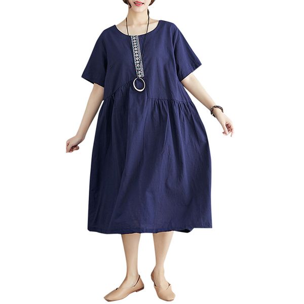 casual loose women cotton linen dress solid color embroidery bohemian dresses ladies short sleeve boho midi dress dark blue, Black;gray
casual loose women cotton linen dress solid color embroidery bohemian dresses ladies short sleeve boho midi dress dark blue, Black;gray