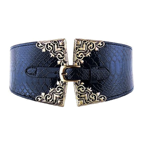 lady women elastic waistband faux leather wide waist belt retro metal buckle 2017 new shape-making cummerbunds, Black;brown
lady women elastic waistband faux leather wide waist belt retro metal buckle 2017 new shape-making cummerbunds, Black;brown