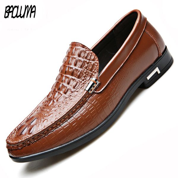 men crocodile skin leather mens formal dress shoes groom wedding soft sole slip-on loafers big size party driving shoes loafers, Black
men crocodile skin leather mens formal dress shoes groom wedding soft sole slip-on loafers big size party driving shoes loafers, Black