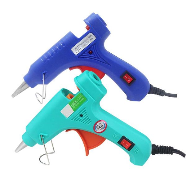 eu glue gun high temp heater melt glue gun 20w repair tool with 7mm sticks