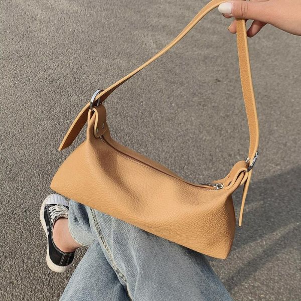 elegant women pu leather hobo shoulder bags casual zipper armpit sling handbags youth ladies small square bag