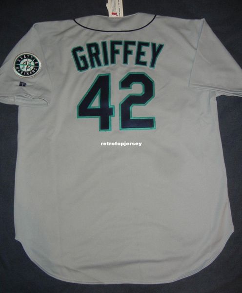 retro #42 ken griffey jr russell athletic seattle jersey 52 nwt 42 1997 mens stitched baseball jerseys, Gray
retro #42 ken griffey jr russell athletic seattle jersey 52 nwt 42 1997 mens stitched baseball jerseys, Gray