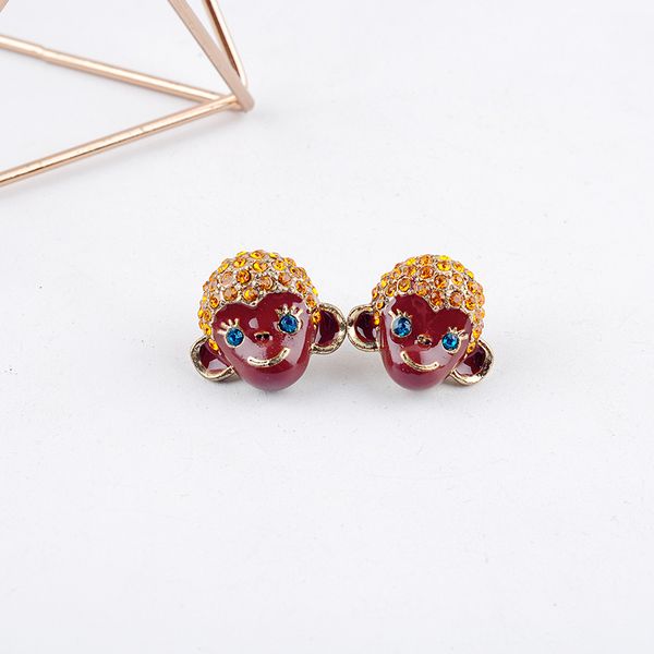african monkey earrings brown enamel cute animals stud earrings for women fashion jewelry wholesale, Golden;silver
african monkey earrings brown enamel cute animals stud earrings for women fashion jewelry wholesale, Golden;silver