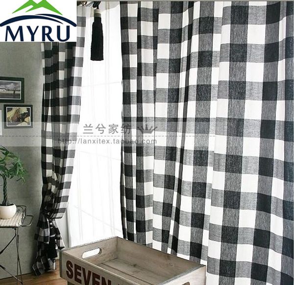 myru black and white plaid window curtains semi shade cloth curtains for bedroom and living room
myru black and white plaid window curtains semi shade cloth curtains for bedroom and living room